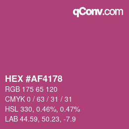 Color code: HEX #AF4178 | qconv.com