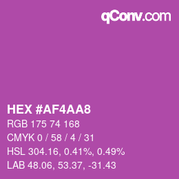Color code: HEX #AF4AA8 | qconv.com