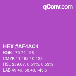 Color code: HEX #AF4AC4 | qconv.com
