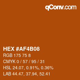 Color code: HEX #AF4B08 | qconv.com