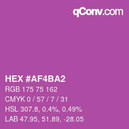 颜色代码: HEX #AF4BA2 | qconv.com