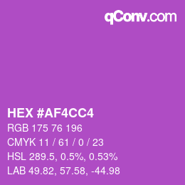 Color code: HEX #AF4CC4 | qconv.com