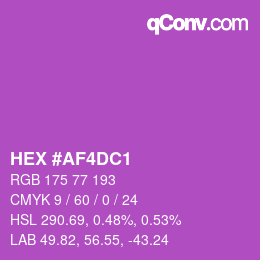 カラーコード: HEX #AF4DC1 | qconv.com