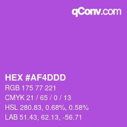 Color code: HEX #AF4DDD | qconv.com