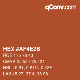 カラーコード: HEX #AF4E2B | qconv.com