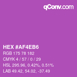 カラーコード: HEX #AF4EB6 | qconv.com