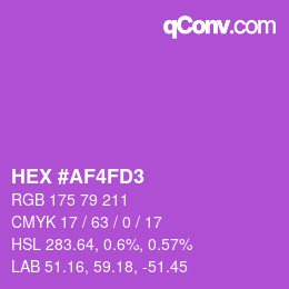 カラーコード: HEX #AF4FD3 | qconv.com