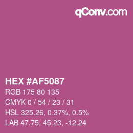 Color code: HEX #AF5087 | qconv.com