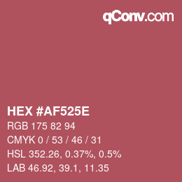 Color code: HEX #AF525E | qconv.com