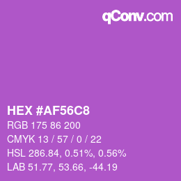 Color code: HEX #AF56C8 | qconv.com