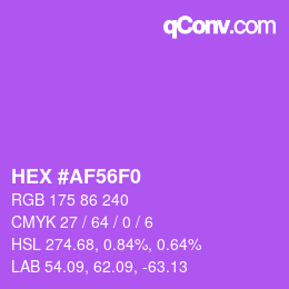 Color code: HEX #AF56F0 | qconv.com
