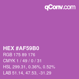 Color code: HEX #AF59B0 | qconv.com