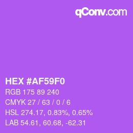 Color code: HEX #AF59F0 | qconv.com