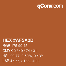 カラーコード: HEX #AF5A2D | qconv.com
