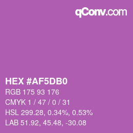 Color code: HEX #AF5DB0 | qconv.com