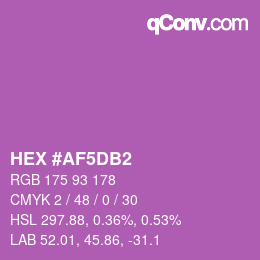 颜色代码: HEX #AF5DB2 | qconv.com