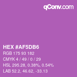 颜色代码: HEX #AF5DB6 | qconv.com