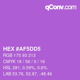 颜色代码: HEX #AF5DD5 | qconv.com