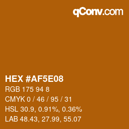 カラーコード: HEX #AF5E08 | qconv.com
