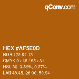 カラーコード: HEX #AF5E0D | qconv.com