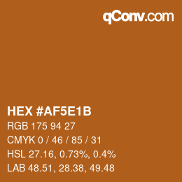 Código de color: HEX #AF5E1B | qconv.com