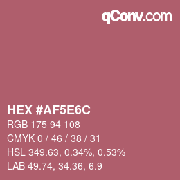 Color code: HEX #AF5E6C | qconv.com