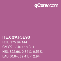 カラーコード: HEX #AF5E90 | qconv.com