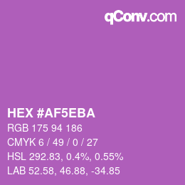 カラーコード: HEX #AF5EBA | qconv.com