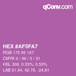 Color code: HEX #AF5FA7 | qconv.com