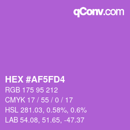 カラーコード: HEX #AF5FD4 | qconv.com