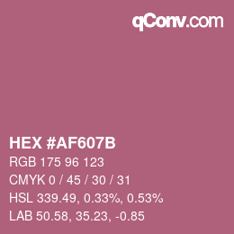 Color code: HEX #AF607B | qconv.com