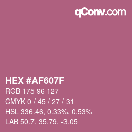 Color code: HEX #AF607F | qconv.com