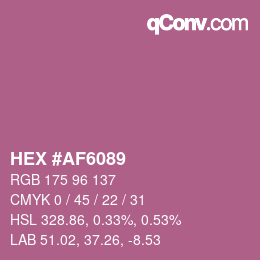 Color code: HEX #AF6089 | qconv.com