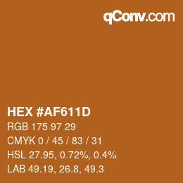 Color code: HEX #AF611D | qconv.com