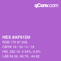 Color code: HEX #AF61D0 | qconv.com