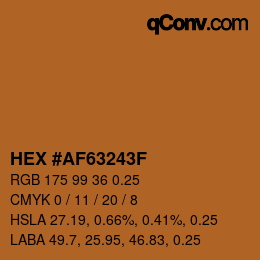 カラーコード: HEX #AF63243F | qconv.com