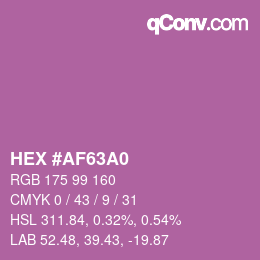 Color code: HEX #AF63A0 | qconv.com