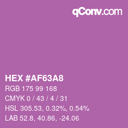 Color code: HEX #AF63A8 | qconv.com