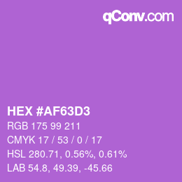 カラーコード: HEX #AF63D3 | qconv.com