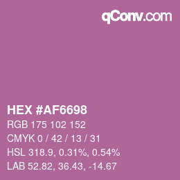 Color code: HEX #AF6698 | qconv.com