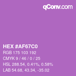 Color code: HEX #AF67C0 | qconv.com
