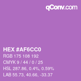 Color code: HEX #AF6CC0 | qconv.com