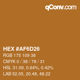 Color code: HEX #AF6D26 | qconv.com