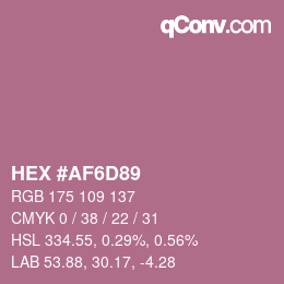 Color code: HEX #AF6D89 | qconv.com