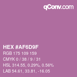 カラーコード: HEX #AF6D9F | qconv.com