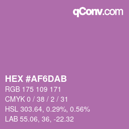 Color code: HEX #AF6DAB | qconv.com