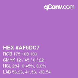 Color code: HEX #AF6DC7 | qconv.com