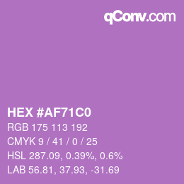 カラーコード: HEX #AF71C0 | qconv.com