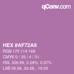 カラーコード: HEX #AF72A8 | qconv.com