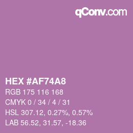 Color code: HEX #AF74A8 | qconv.com